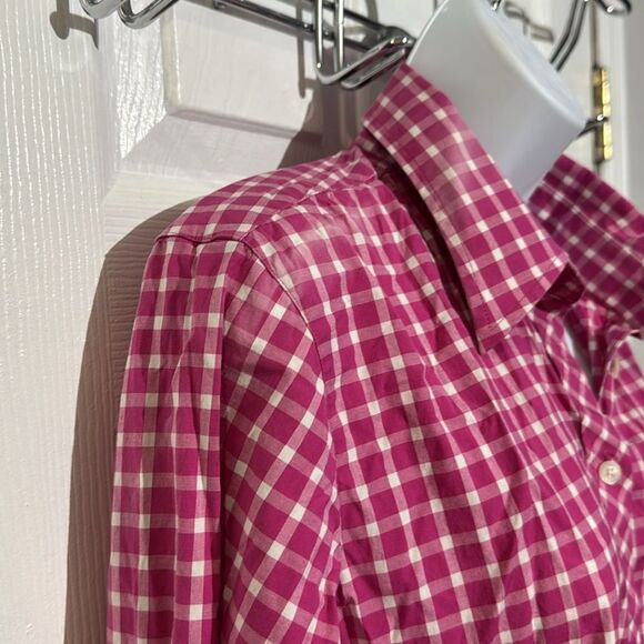 Lilly Pulitzer Plaid Gingham Button-Up Shirt size 8 - Picture 3 of 11